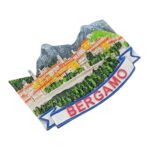 bergamo italy fridge magnet – alpine cityscape travel collectible & refrigerator art decor