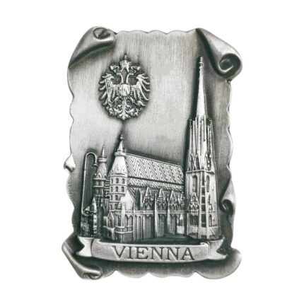 vienna austria cathedral silver fridge magnets – vintage travel collectible & artistic decor piece