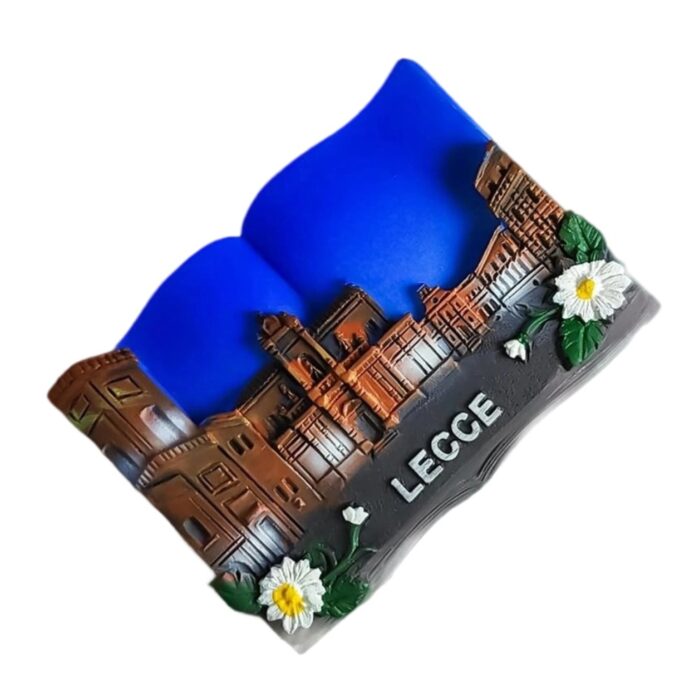 lecce italy fridge magnet baroque cityscape travel collectible & elegant fridge decor