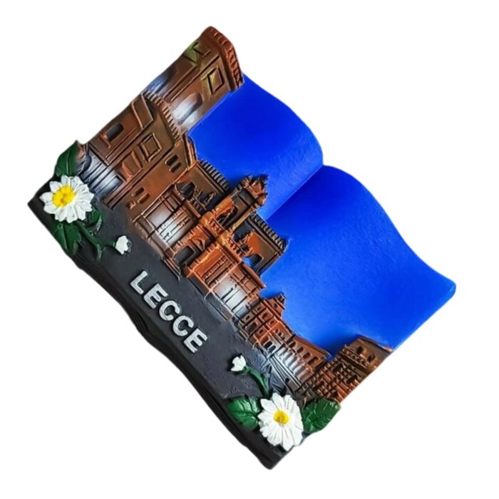 lecce italy fridge magnet baroque cityscape travel collectible & elegant fridge decor
