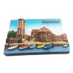 murano island venice fridge magnet – colorful boats scene travel souvenir gift & nautical decor