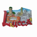 lucca italy fridge magnet ancient roman amphitheater scene, tuscan keepsake & fridge art