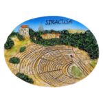 siracusa italy fridge magnet – ancient amphitheater travel souvenir for history buffs & rustic decor