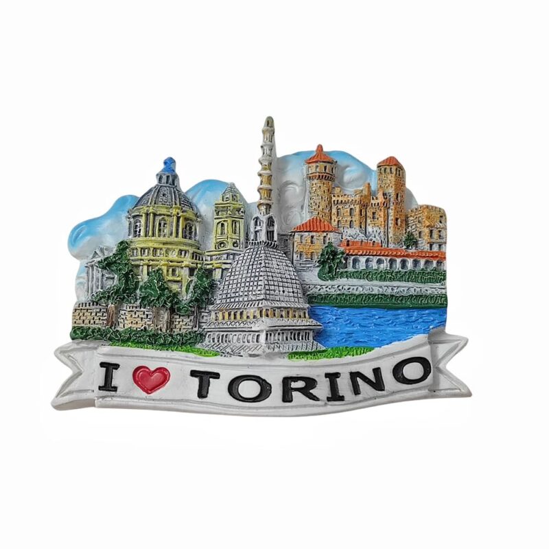 torino italy fridge magnet i love torino landmarks edition, italian heritage kitchen magnet