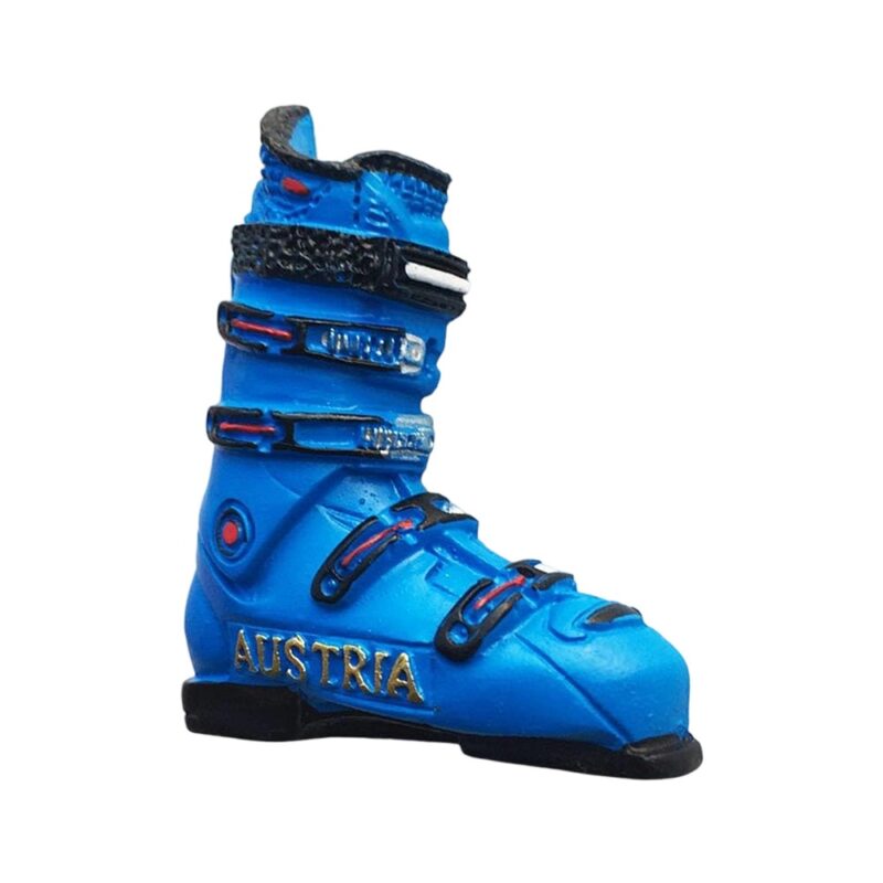 austria ski boot fridge magnet – winter sports theme travel gift for fridge & lodge decoration