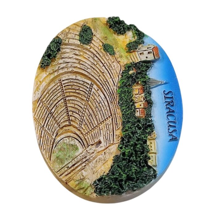 siracusa italy fridge magnet – ancient amphitheater travel souvenir for history buffs & rustic decor