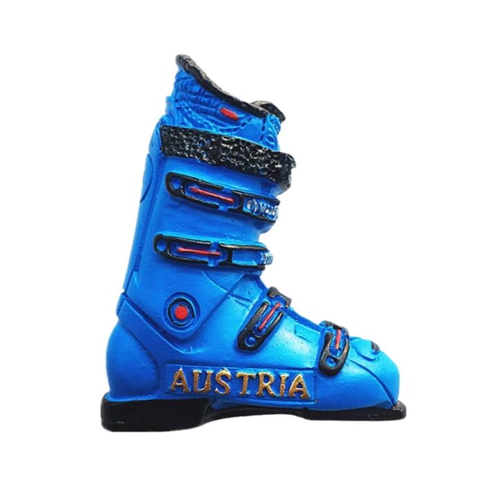 austria ski boot fridge magnet – winter sports theme travel gift for fridge & lodge decoration