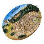 siracusa italy fridge magnet – ancient amphitheater travel souvenir for history buffs & rustic decor