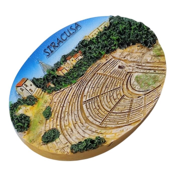siracusa italy fridge magnet – ancient amphitheater travel souvenir for history buffs & rustic decor