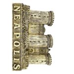 neapolis castle italy fridge magnet – historic fortress design souvenir for classical architecture lovers & whiteboard decoration