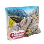jungfrau mountain fridge magnet – switzerland alps train journey travel souvenir for nature lovers & explorers
