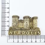 neapolis castle italy fridge magnet – historic fortress design souvenir for classical architecture lovers & whiteboard decoration