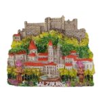 salzburg austria cityscape fridge magnet – scenic travel keepsake & artistic fridge decor