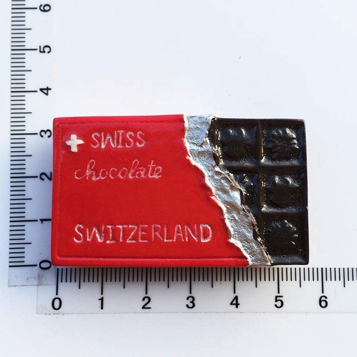 switzerland chocolate bar fridge magnet – cute swiss souvenir gift for kitchen decor & chocolate fans