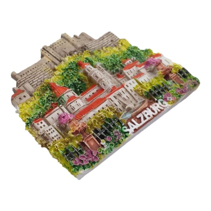 salzburg austria cityscape fridge magnet – scenic travel keepsake & artistic fridge decor