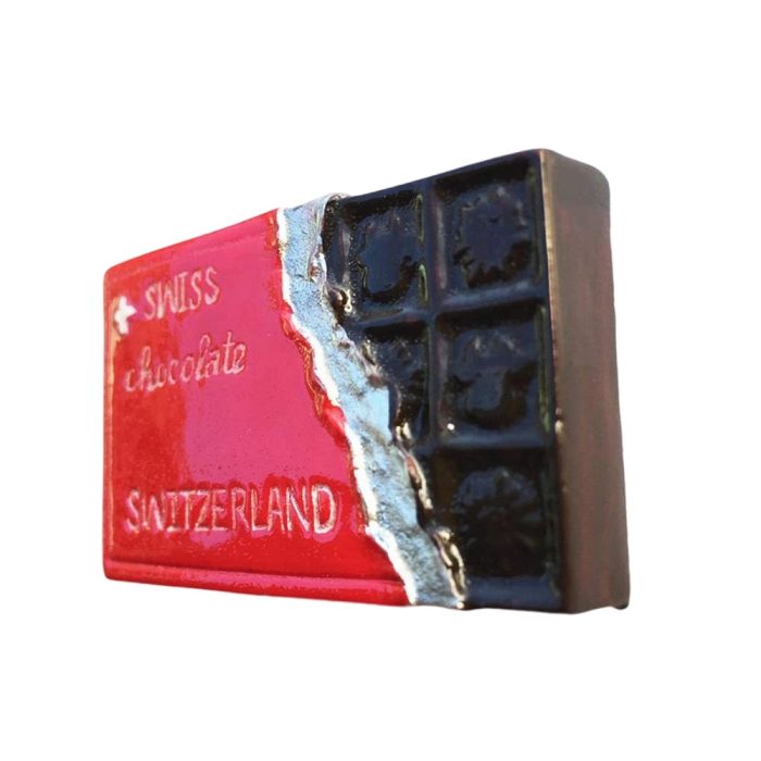 switzerland chocolate bar fridge magnet – cute swiss souvenir gift for kitchen decor & chocolate fans