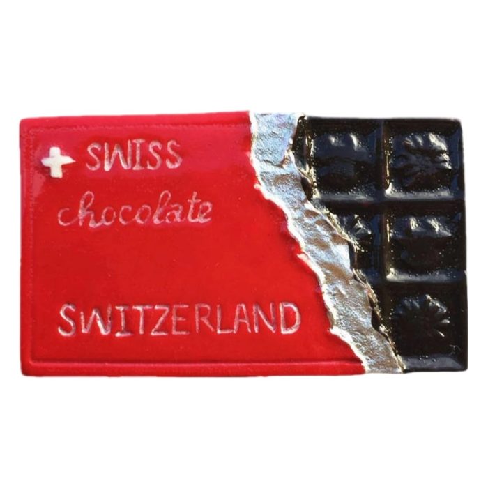 switzerland chocolate bar fridge magnet – cute swiss souvenir gift for kitchen decor & chocolate fans