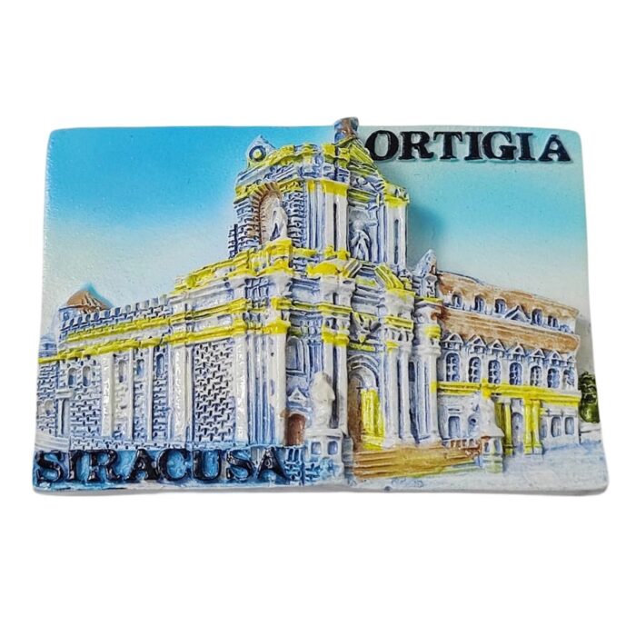 ortigia & siracusa italy fridge magnet – baroque landmark travel gift & european heritage decor