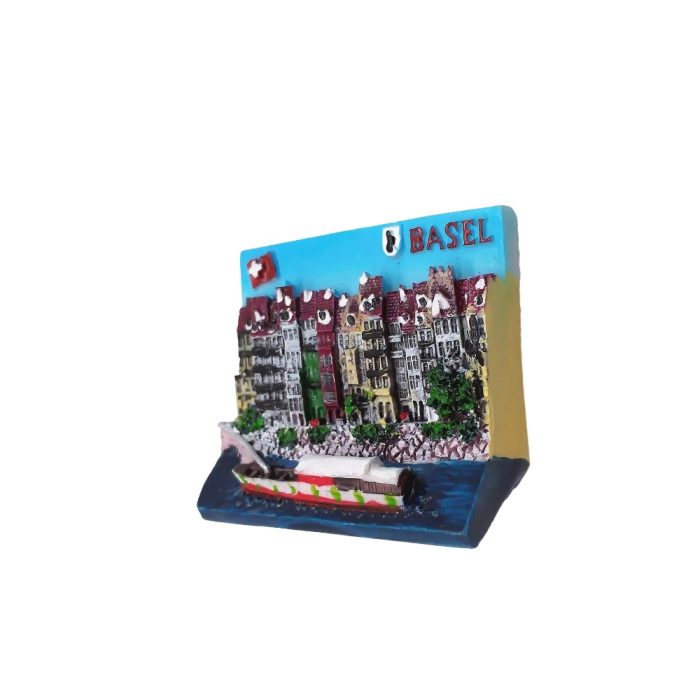 basel switzerland cityscape fridge magnet – colorful souvenir gift for travel lovers and fridge art collectors