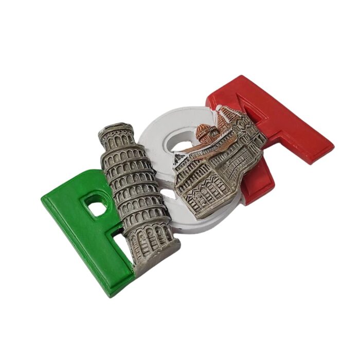 italy pisa & florence fridge magnet leaning tower & duomo combo, italian heritage gift for collectors