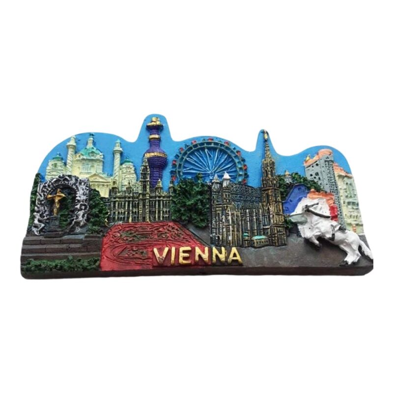 salzburg austria fridge magnet – baroque cathedral scene, 3d city view travel keepsake & home decoration