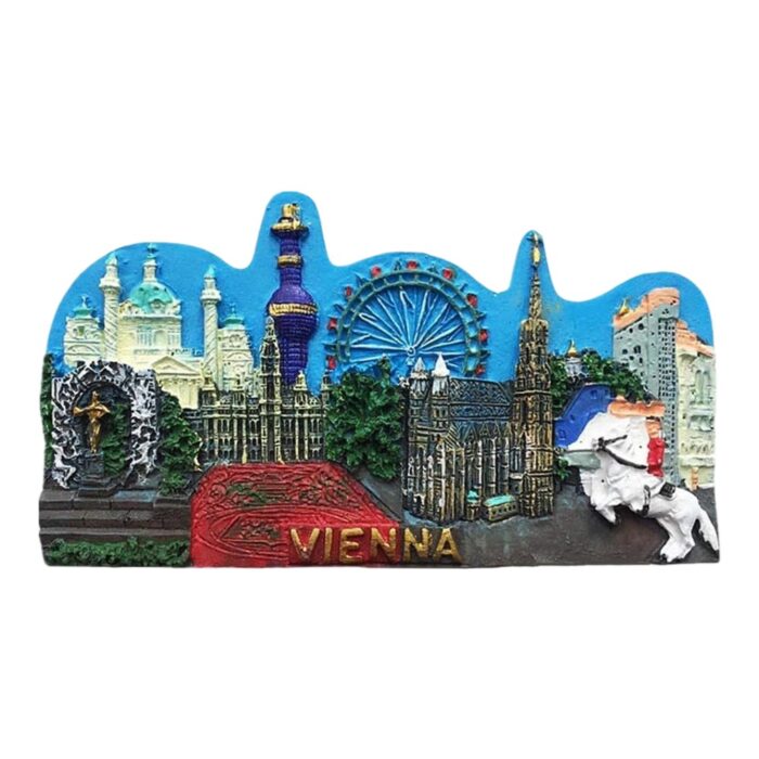 salzburg austria fridge magnet – baroque cathedral scene, 3d city view travel keepsake & home decoration