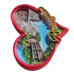 rasiglia italy heart fridge magnet – little venice of umbria travel souvenir & romantic rustic gift