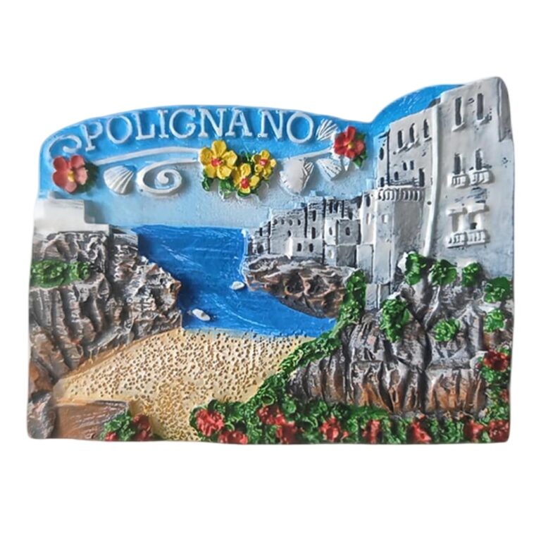 polignano a mare italy fridge magnet – coastal cliffs & beach town travel gift & seaside home decor