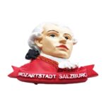 mozart salzburg fridge magnet – classical composer portrait travel souvenir for music lovers & fridge art