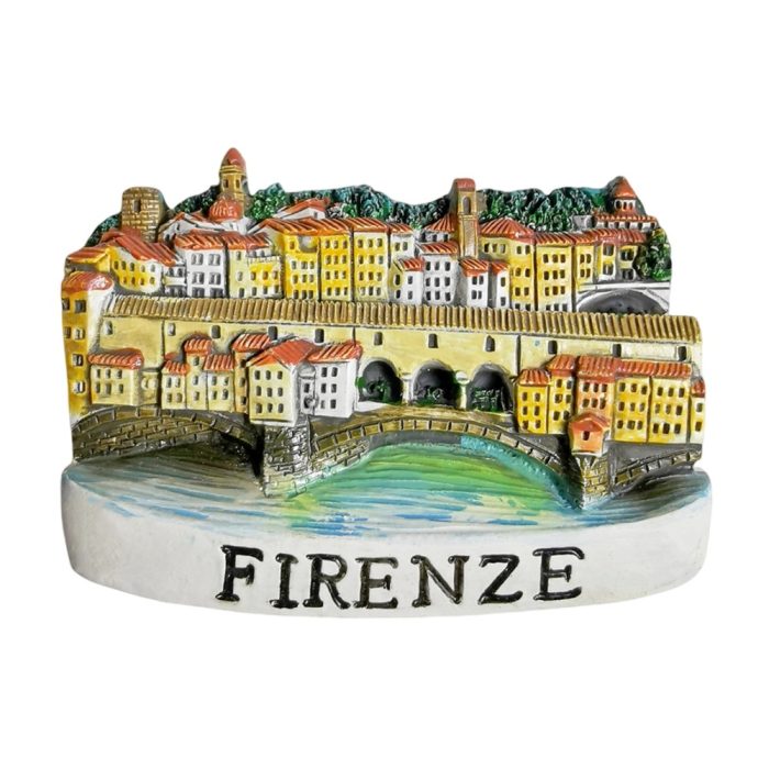 florence italy fridge magnet – ponte vecchio river scene travel souvenir gift & classic kitchen decor