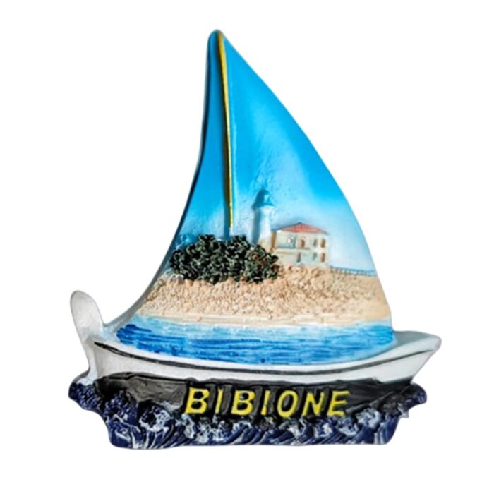bibione sailboat italy fridge magnet – seaside escape travel souvenir & nautical note holder