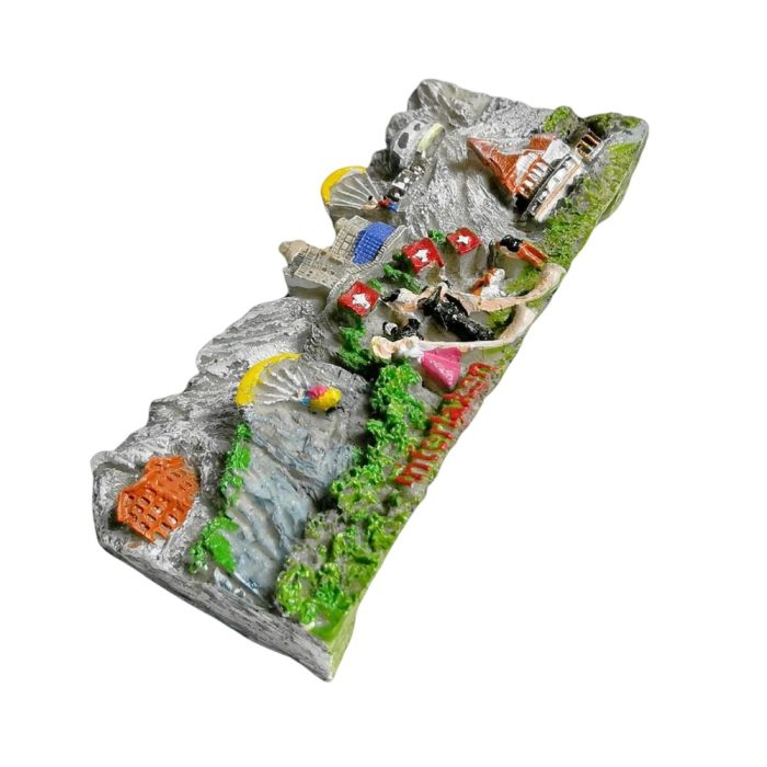 interlaken switzerland adventure fridge magnet – paragliding & mountain scene travel gift for decor lovers