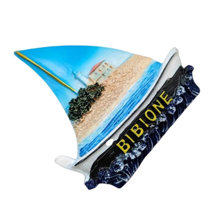 bibione sailboat italy fridge magnet – seaside escape travel souvenir & nautical note holder