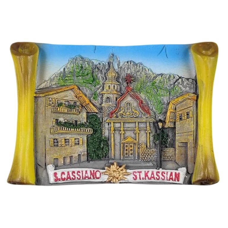 san cassiano italy fridge magnet – alpine village travel souvenir & rustic mountain decor