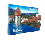 lucerne switzerland fridge magnet – chapel bridge and water tower scenic souvenir for travel lovers & fridge display