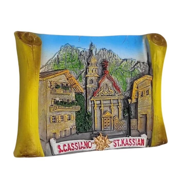 san cassiano italy fridge magnet – alpine village travel souvenir & rustic mountain decor