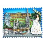 vienna austria fridge magnet – palace & princess design in postcard style, travel gift & romantic decor