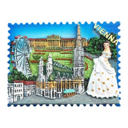 vienna austria fridge magnet – palace & princess design in postcard style, travel gift & romantic decor