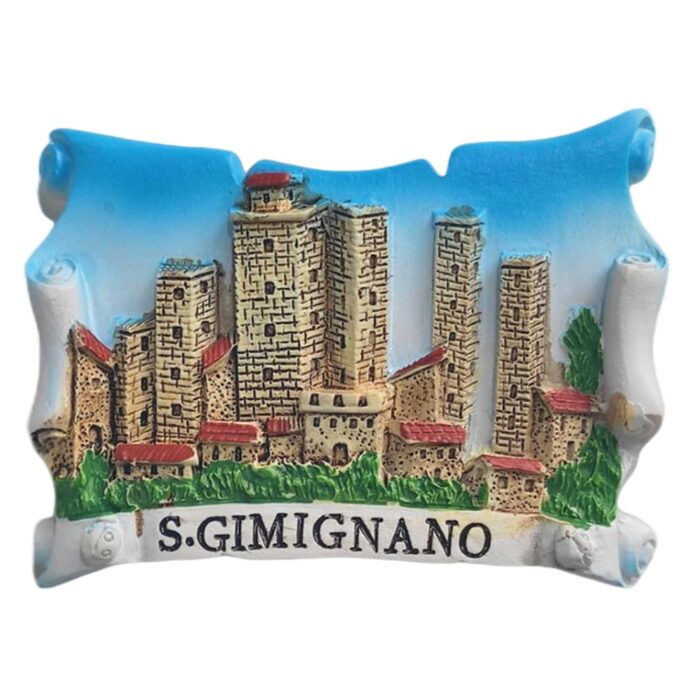 san gimignano italy towers fridge magnet – medieval skyline keepsake & italian history gift