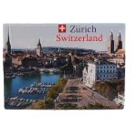 zurich cityscape fridge magnet – switzerland urban river view souvenir for travel enthusiasts & fridge art