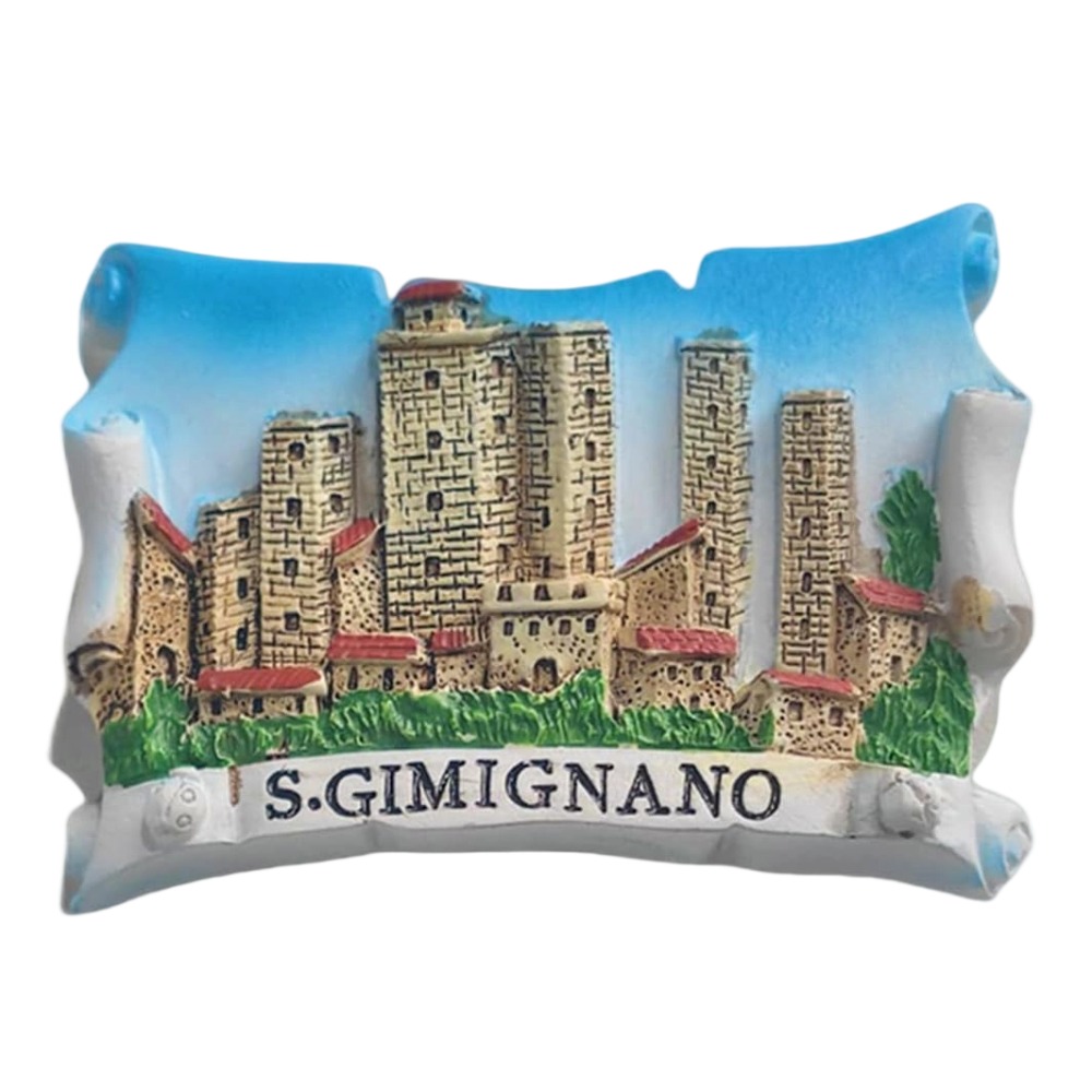 san gimignano italy towers fridge magnet – medieval skyline keepsake & italian history gift