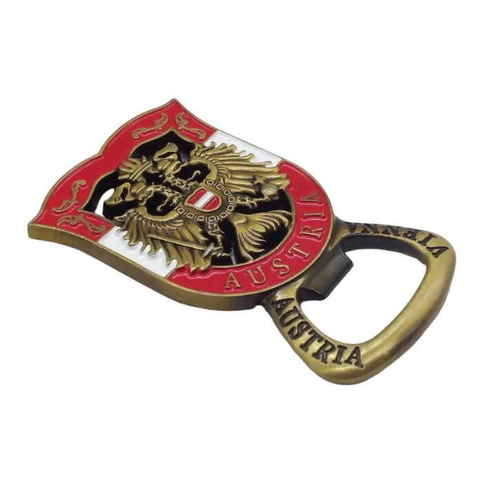 austria coat of arms fridge magnet bottle opener – vintage national emblem travel souvenir gift