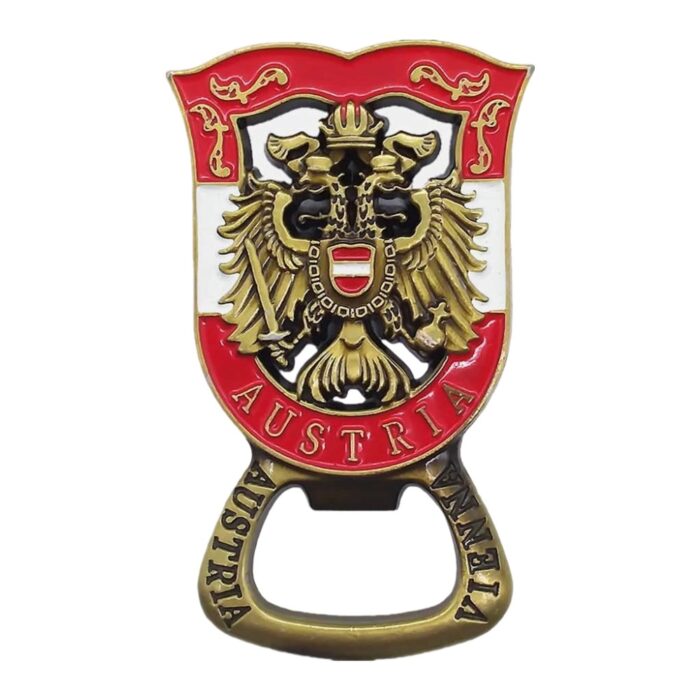austria coat of arms fridge magnet bottle opener – vintage national emblem travel souvenir gift