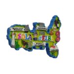 isola d’elba italy fridge magnet island map with landmarks, colorful travel memory for fridge