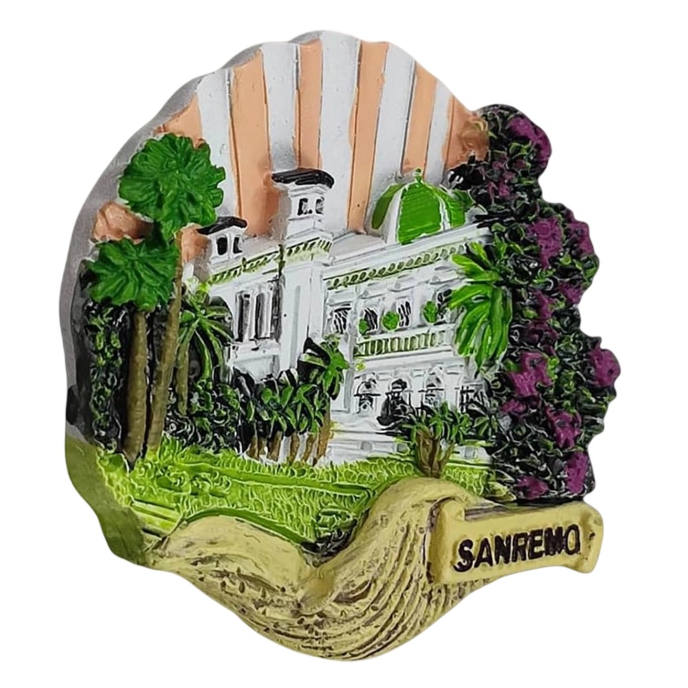 sanremo italy fridge magnet – riviera city souvenir & tropical style whiteboard decor