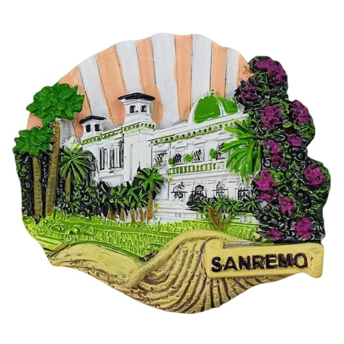 sanremo italy fridge magnet – riviera city souvenir & tropical style whiteboard decor