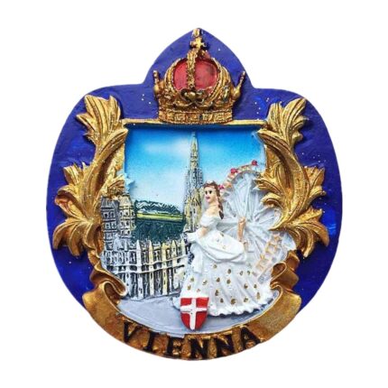 vienna austria fridge magnet – royal princess & cathedral design, elegant travel gift & regal decor