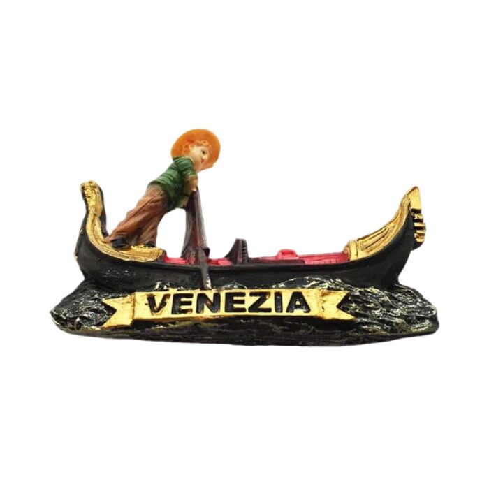 venezia italy fridge magnet – gondolier rowing boat scene travel memento & nautical refrigerator art