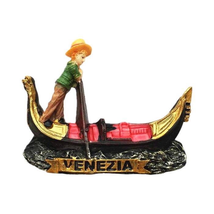 venezia italy fridge magnet – gondolier rowing boat scene travel memento & nautical refrigerator art