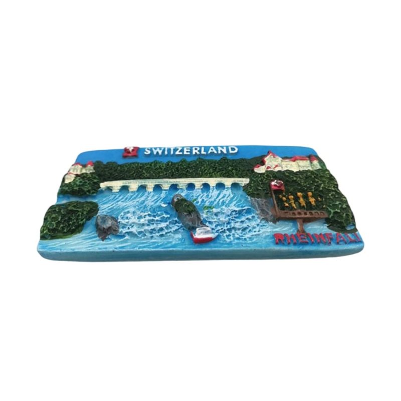 switzerland rhine falls scenic fridge magnet colorful travel souvenir for kitchen or whiteboard decoration
